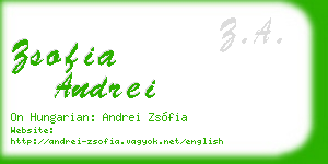 zsofia andrei business card